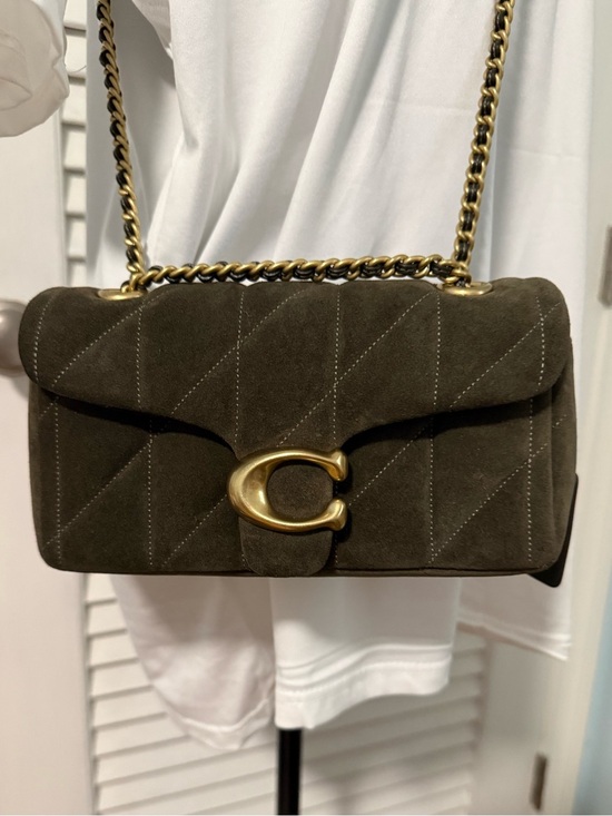 Coach Handbags - Coach Tabby 2026 Quilted Shoulder Bag in Olive Green Swede with Gold Hardware! 😍